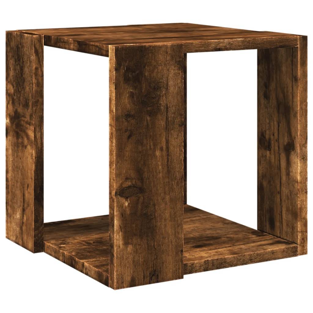 vidaXL Couchtisch Räuchereiche 32x32x30 cm Holzwerkstoff