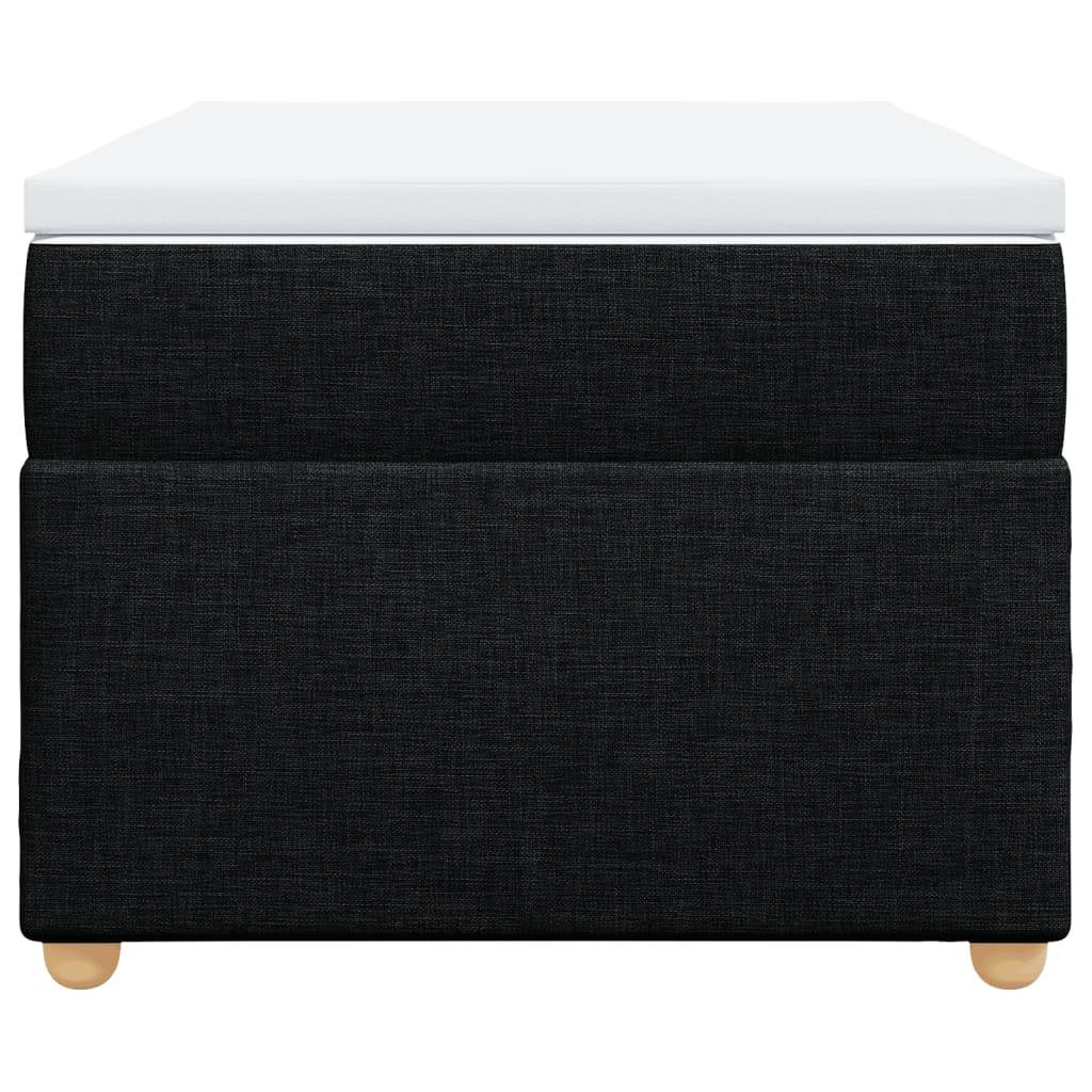 vidaXL Boxspringbett mit Matratze Schwarz 80x200 cm Stoff