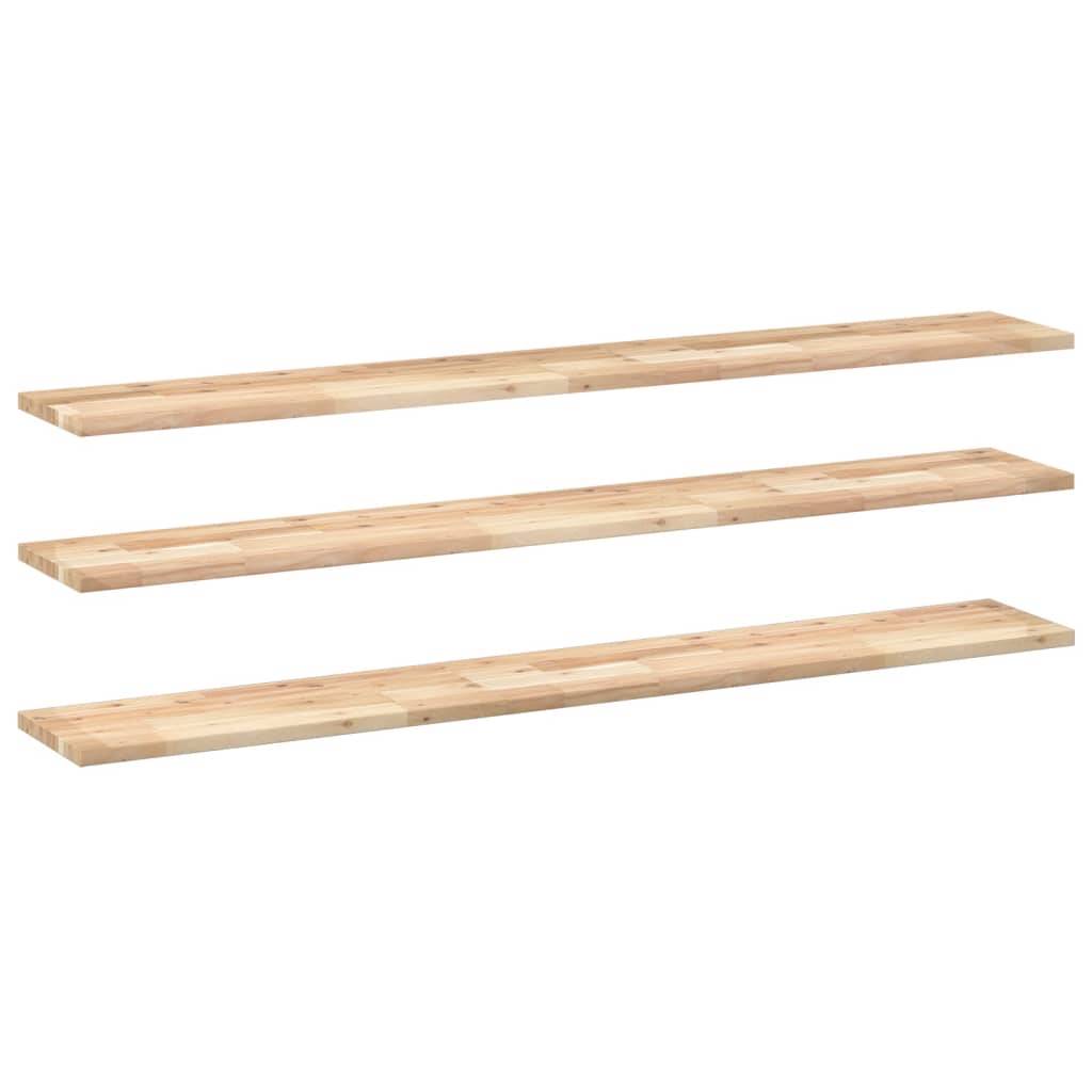 vidaXL Schweberegale 3 Stk. 160x20x2 cm Massivholz Akazie Unbehandelt