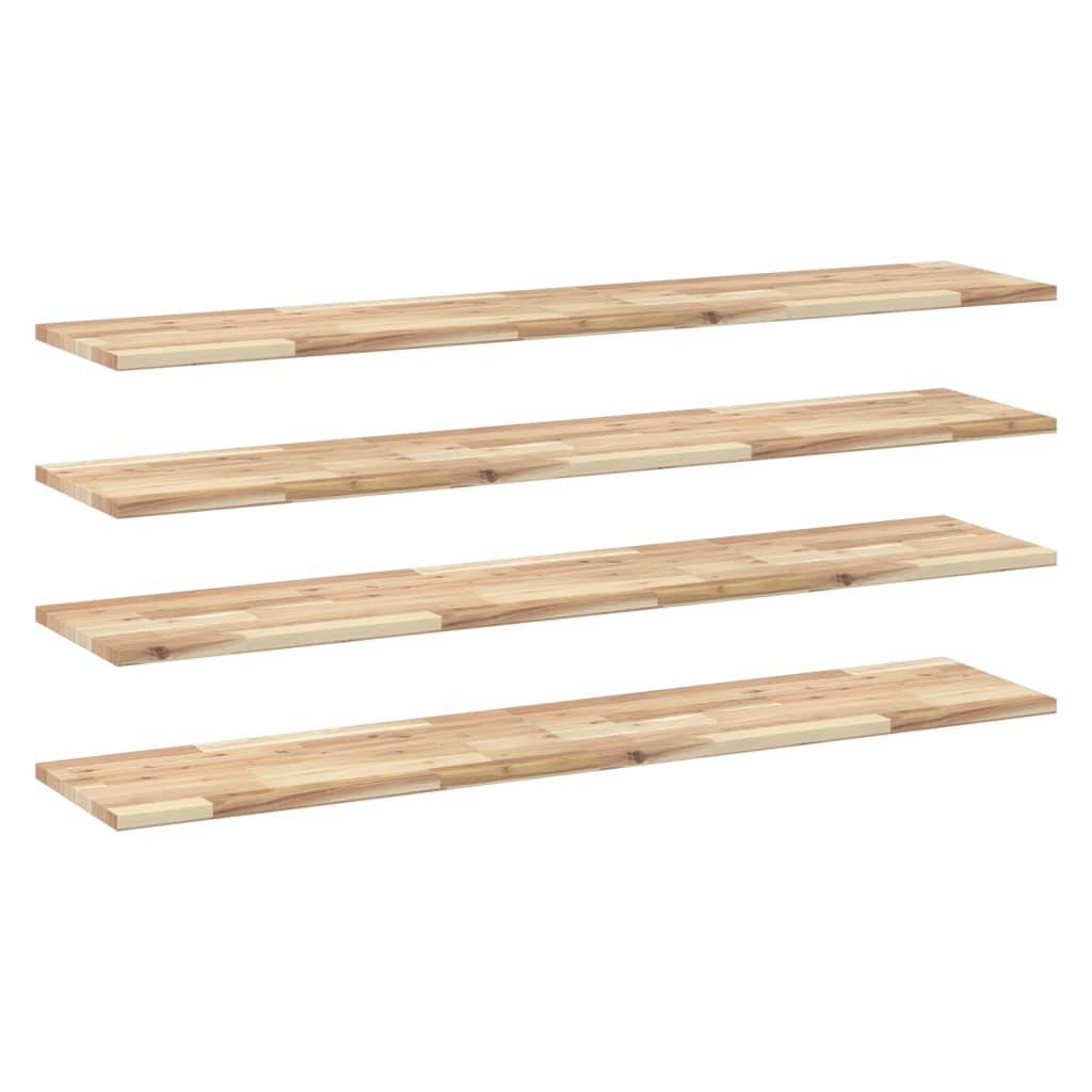 vidaXL Schweberegale 4 Stk. 120x30x2 cm Massivholz Akazie Unbehandelt