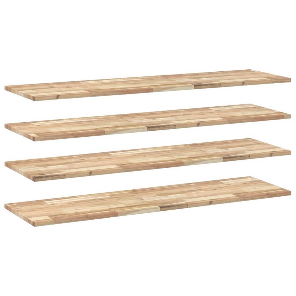 vidaXL Schweberegale 4 Stk. 120x40x2 cm Massivholz Akazie Unbehandelt