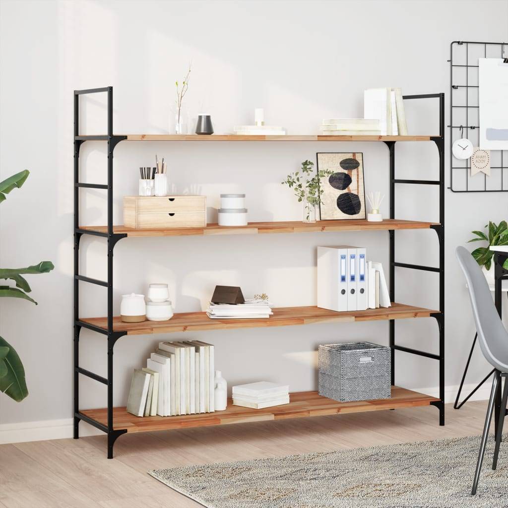 vidaXL Schweberegale 2 Stk. 120x40x2 cm Massivholz Akazie Ölbehandelt