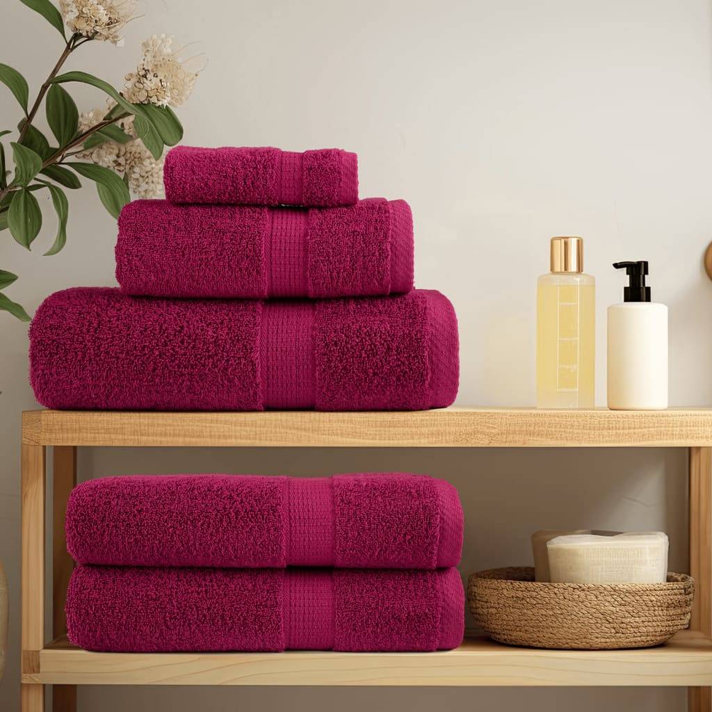 vidaXL Premium-Gästetücher SOLUND 10 Stk. Bordeaux 30x50 cm 600 g/m²