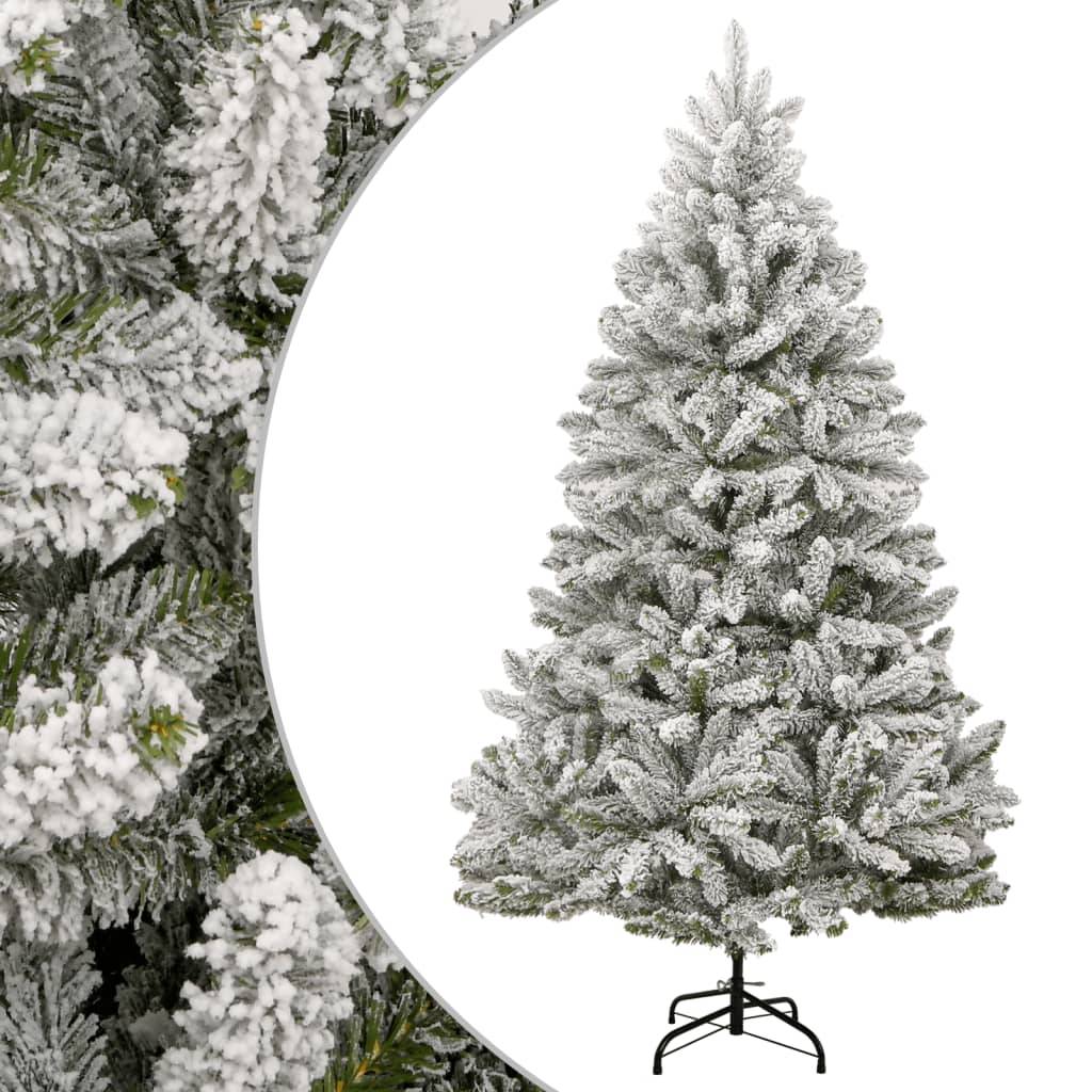 vidaXL Künstlicher Weihnachtsbaum Klappbar Beschneit 210 cm
