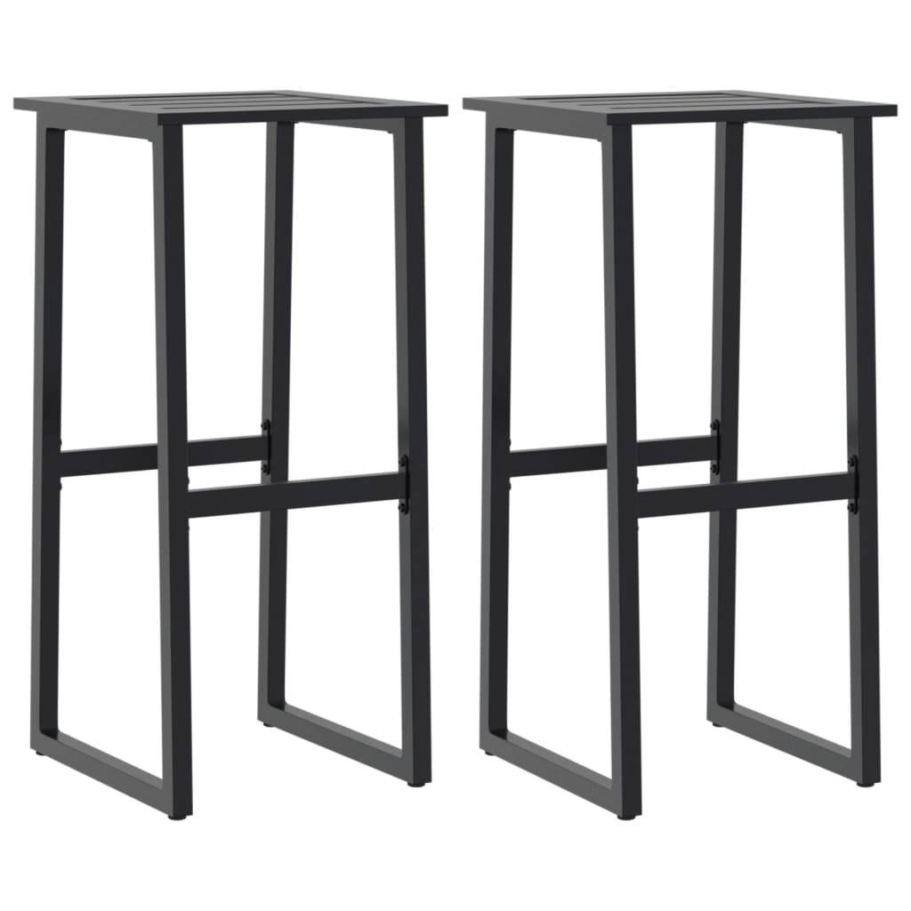 vidaXL Barhocker 2 Stk. Schwarz 38x38x80 cm Pulverbeschichteter Stahl