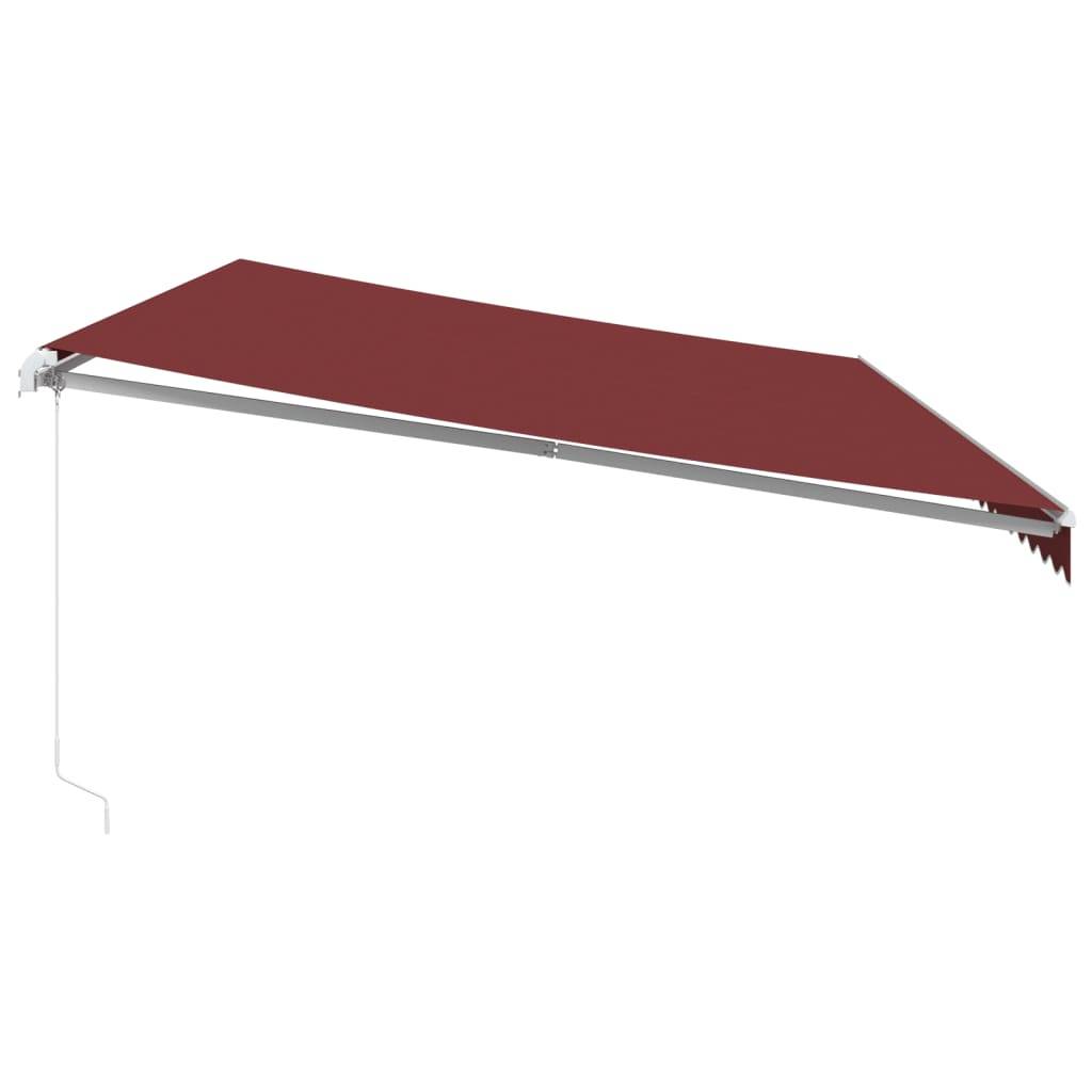 vidaXL Markise Manuell Weinrot 600x350 cm