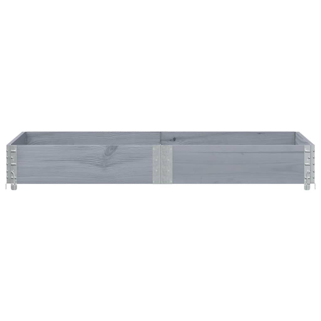 vidaXL Pflanzkasten Grau 150x100 cm Massivholz Kiefer
