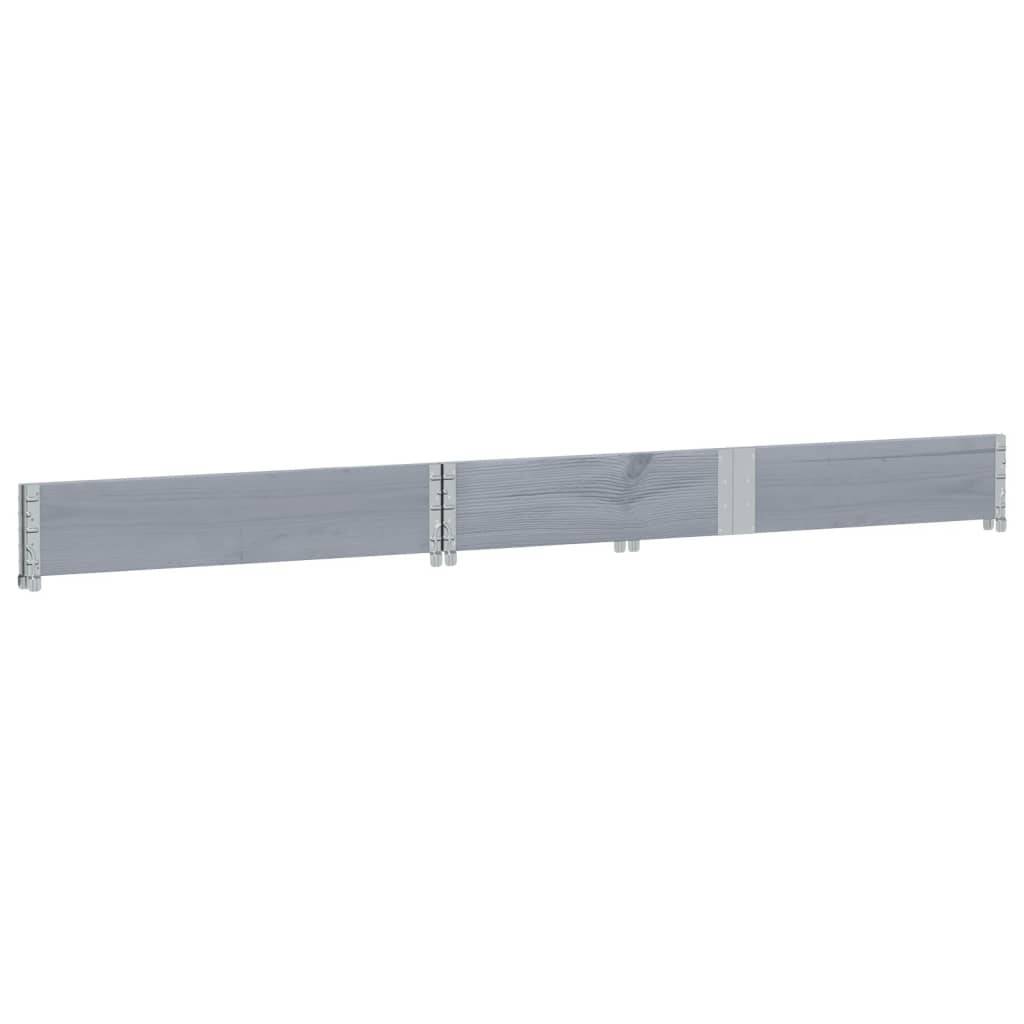vidaXL Pflanzkasten Grau 150x100 cm Massivholz Kiefer