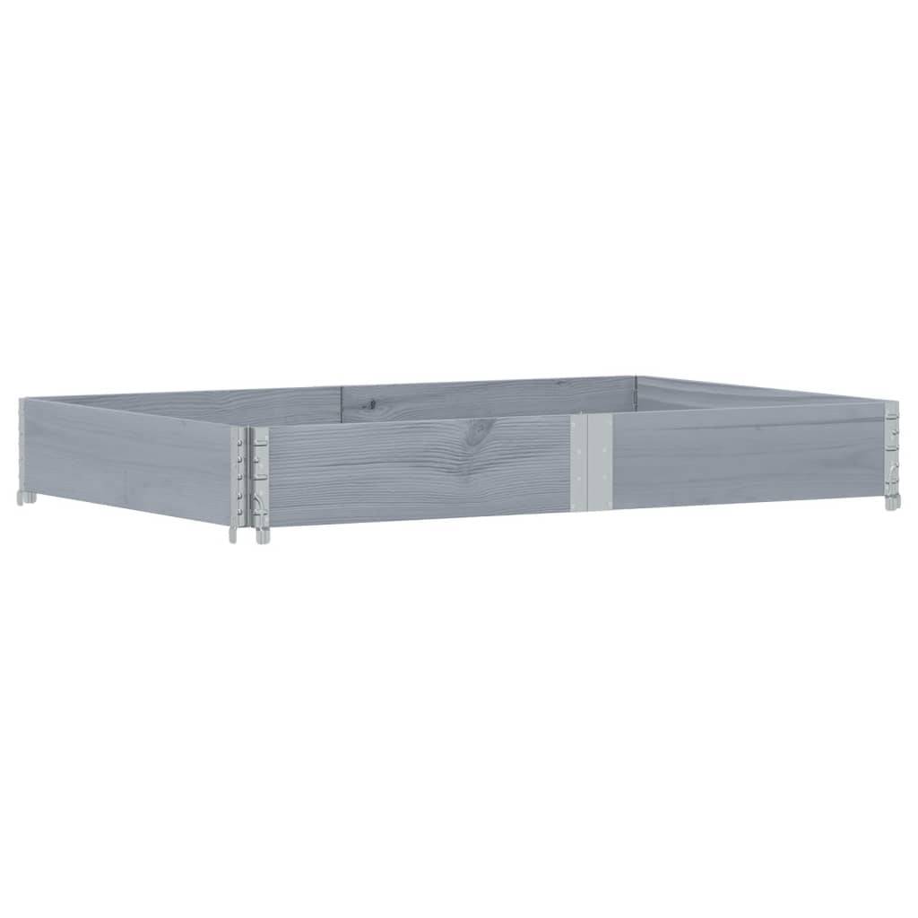 vidaXL Pflanzkasten Grau 150x100 cm Massivholz Kiefer