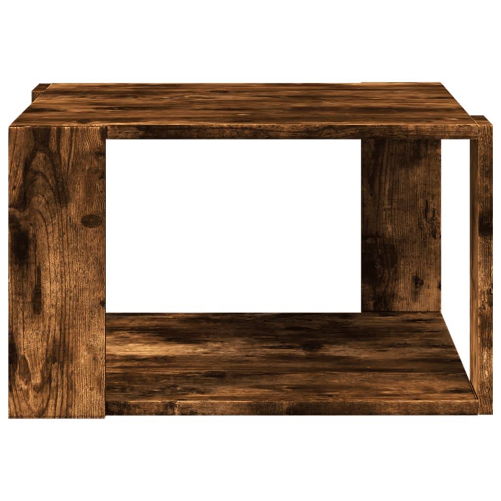 vidaXL Couchtisch Räuchereiche 51,5x51,5x30 cm Holzwerkstoff