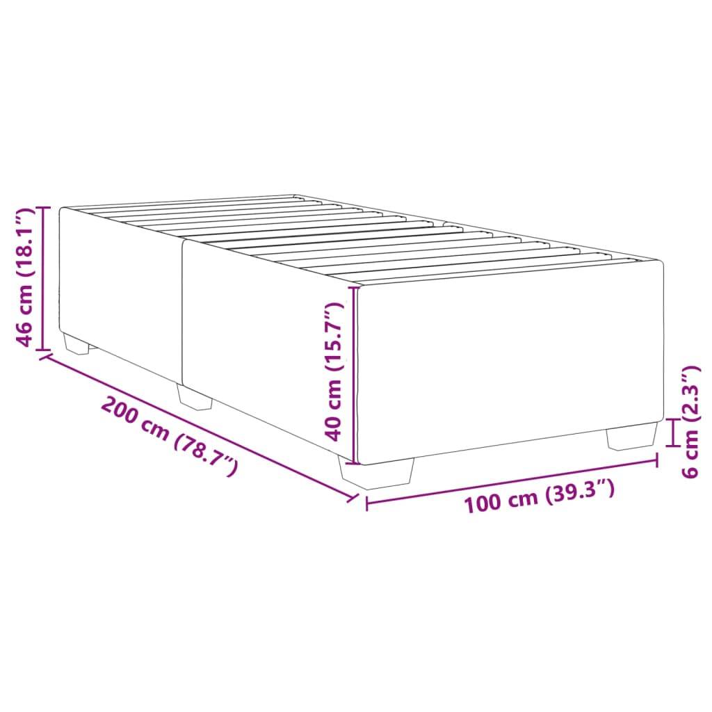 vidaXL Bettgestell ohne Matratze Dunkelgrün 100x200 cm Samt