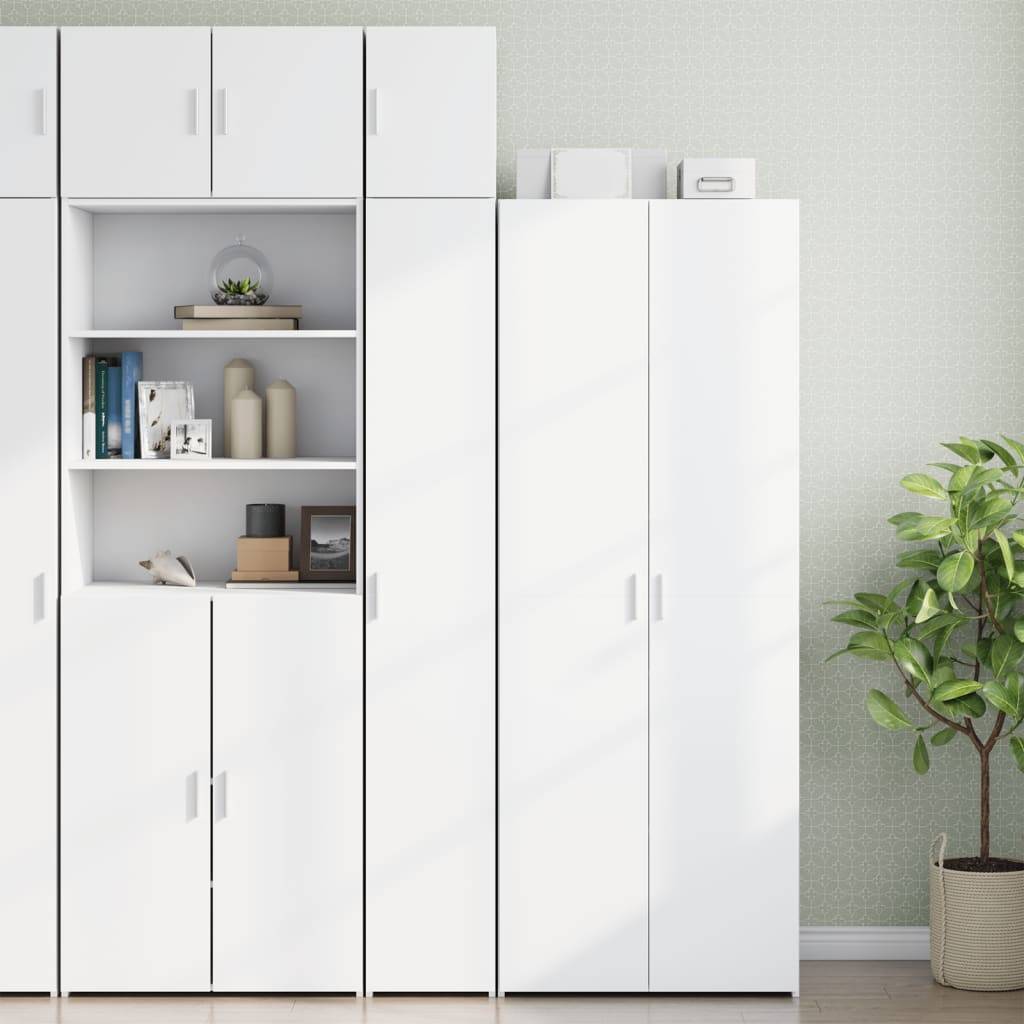 vidaXL Hochschrank Schmal Weiß 30x42,5x225 cm Holzwerkstoff