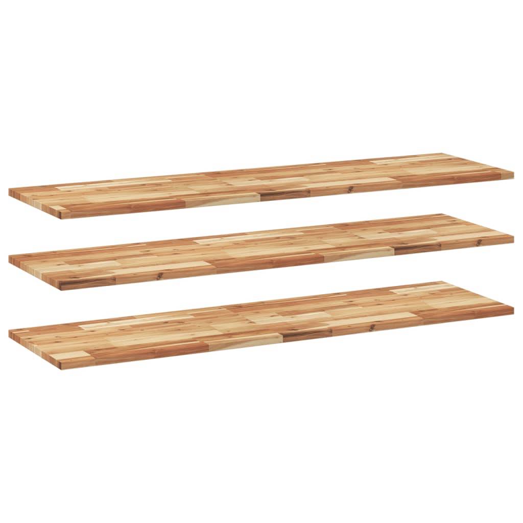 vidaXL Schweberegale 3 Stk. 120x40x2 cm Massivholz Akazie Ölbehandelt
