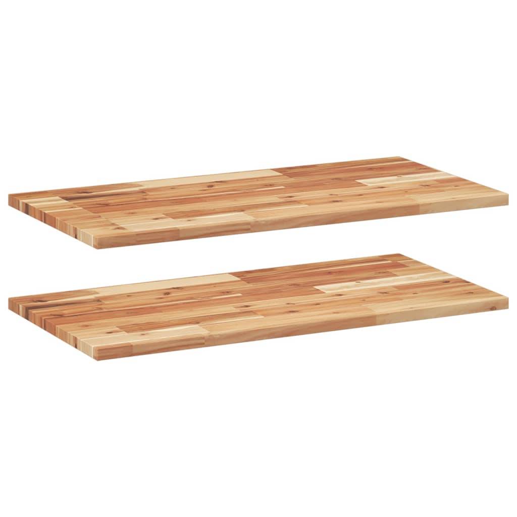 vidaXL Schweberegale 2 Stk. 60x40x2 cm Massivholz Akazie Ölbehandelt