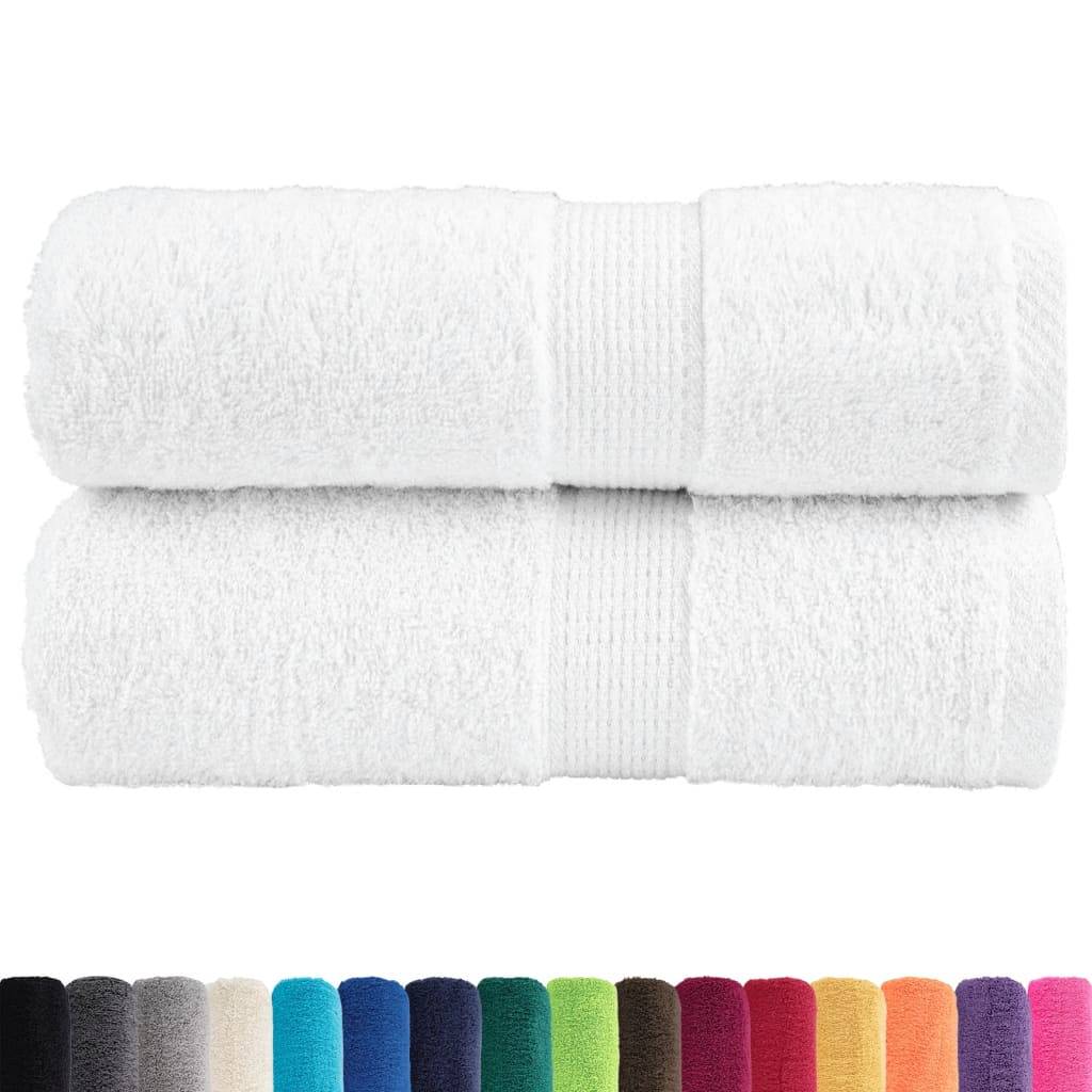 vidaXL Premium-Gästetücher SOLUND 2 Stk. Weiß 30x50cm 600 g/m²
