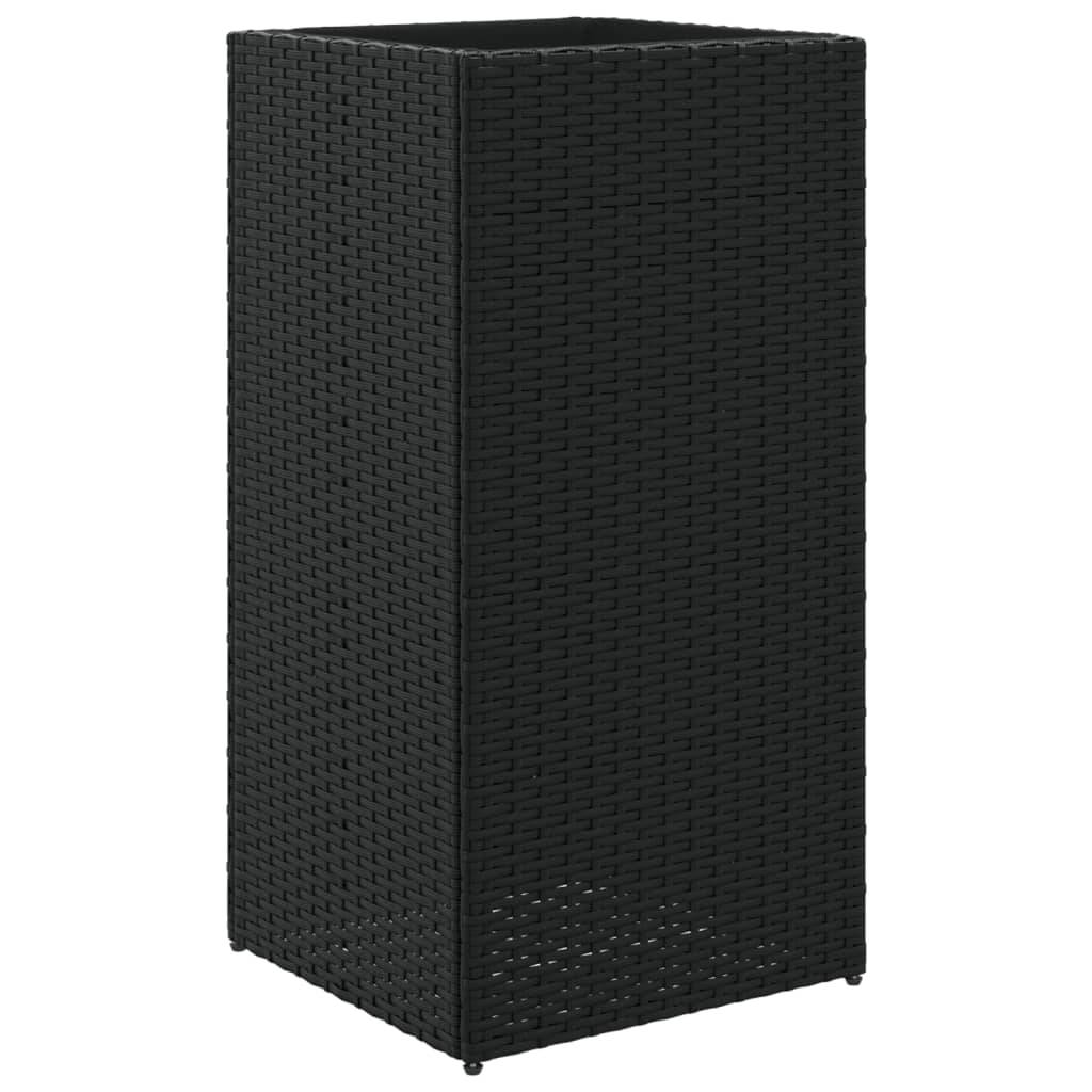 vidaXL Pflanzkübel Schwarz 40x40x80 cm Poly Rattan