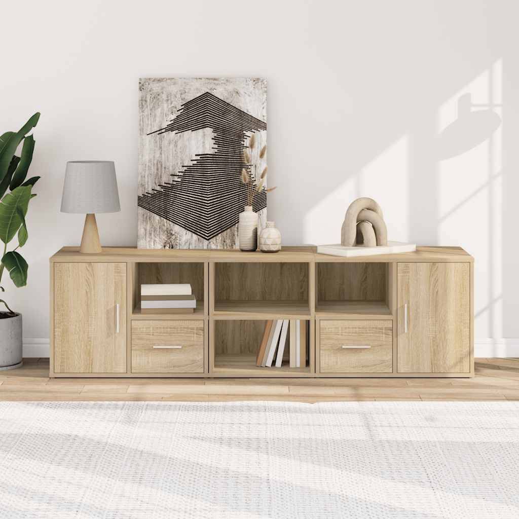 vidaXL Eckregal Sonoma-Eiche 160x40x45 cm Holzwerkstoff
