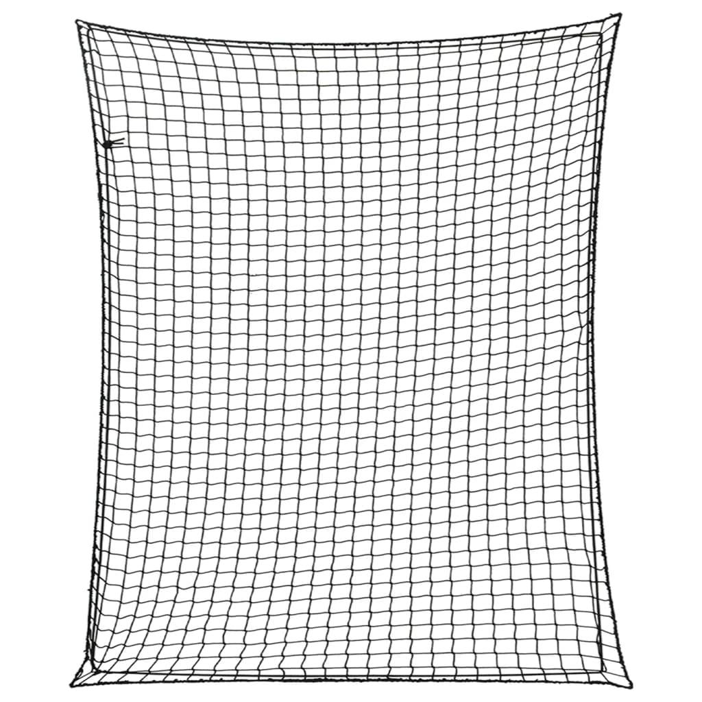 vidaXL Anhängernetz mit Gummiseil Schwarz 3x2,5 m PP