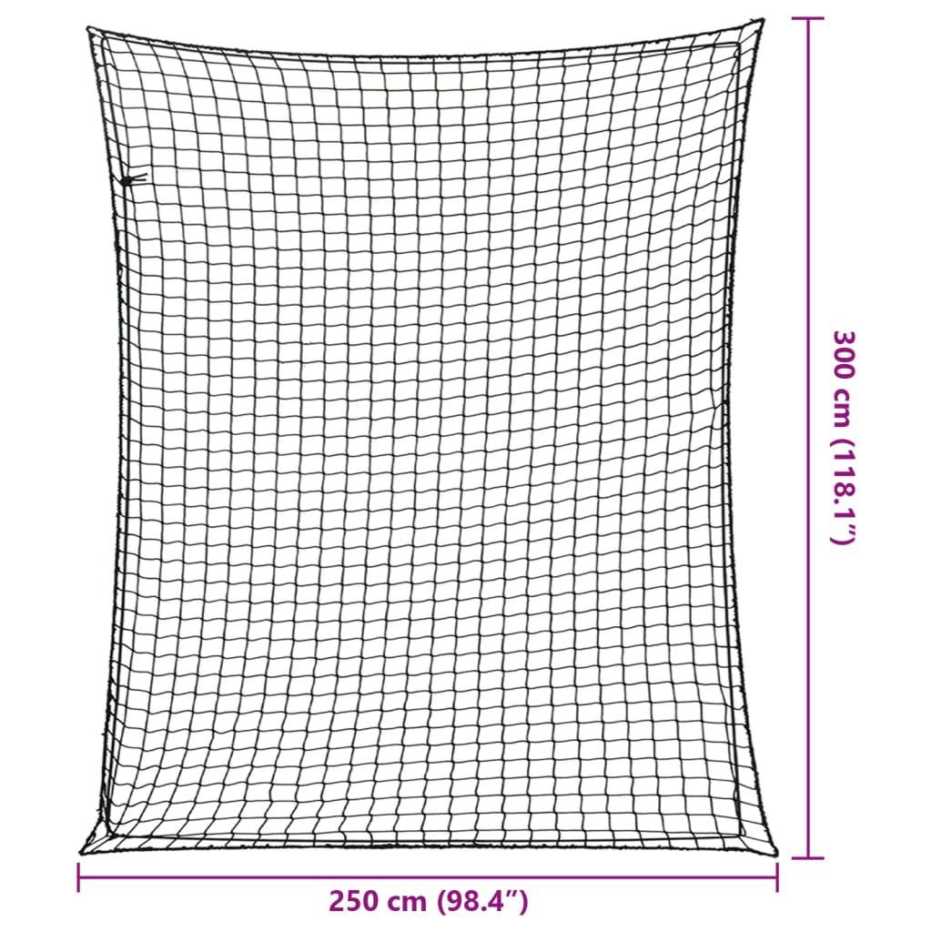 vidaXL Anhängernetz mit Gummiseil Schwarz 3x2,5 m PP