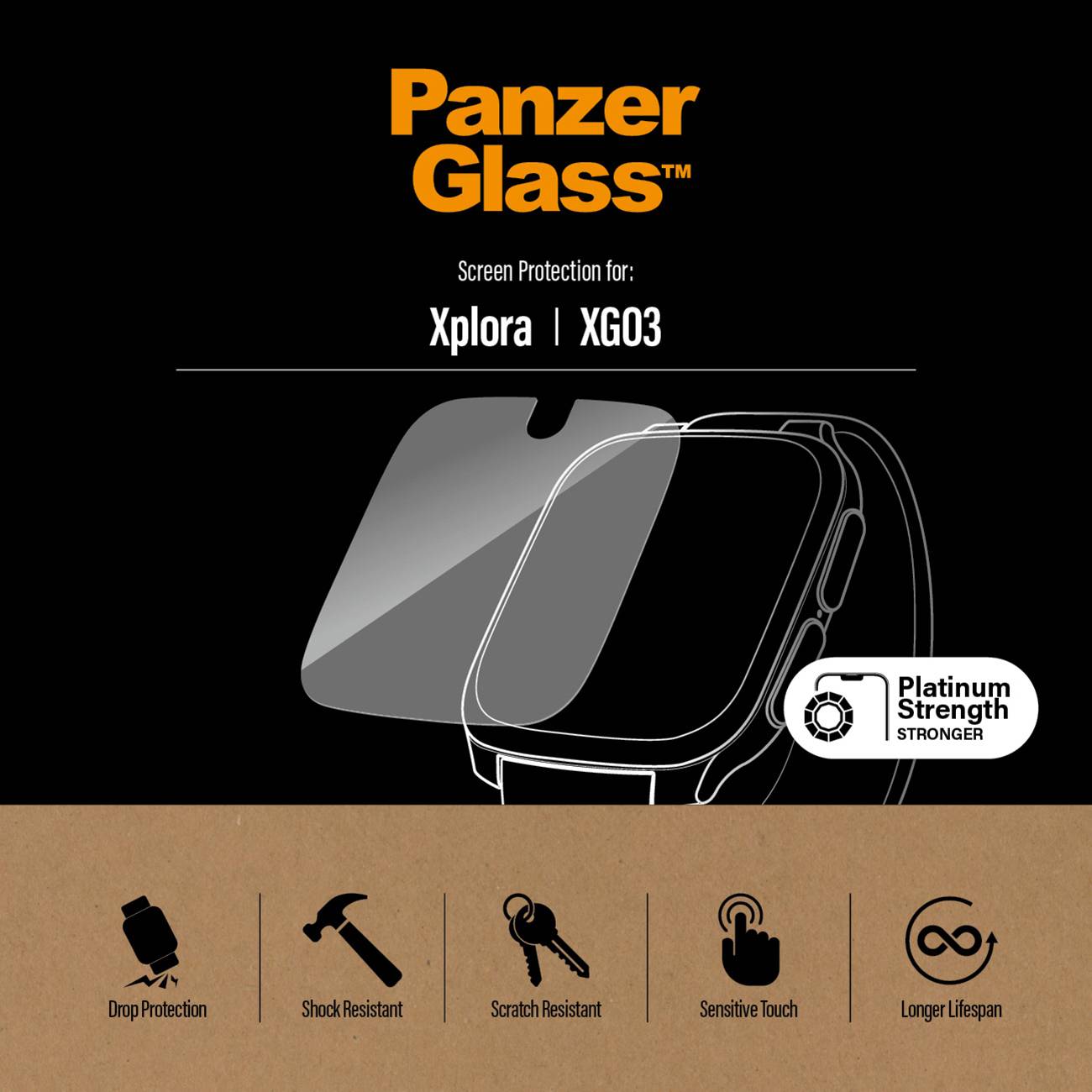 Panzerglass Displayschutz Xplora XGo3 3693 Smartphone Zubehör
