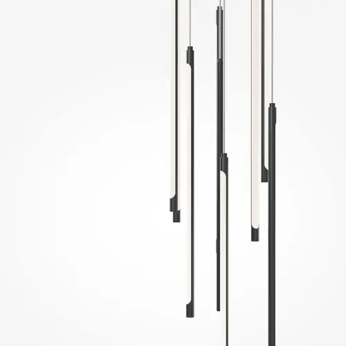 Maytoni Moderne Pendelleuchte Light stick LED incl. in Schwarz aus Aluminium, Metall 46 W für Küche, Schlafzimmer, Wohnzimmer, Esszimmer, Lobby Maytoni Moderne Pendelleuchte Light stick LED incl. in Schwarz aus Aluminium, Metall 46 W für Küche, Schlafzimmer, Wohnzimmer, Esszimmer, Lobby