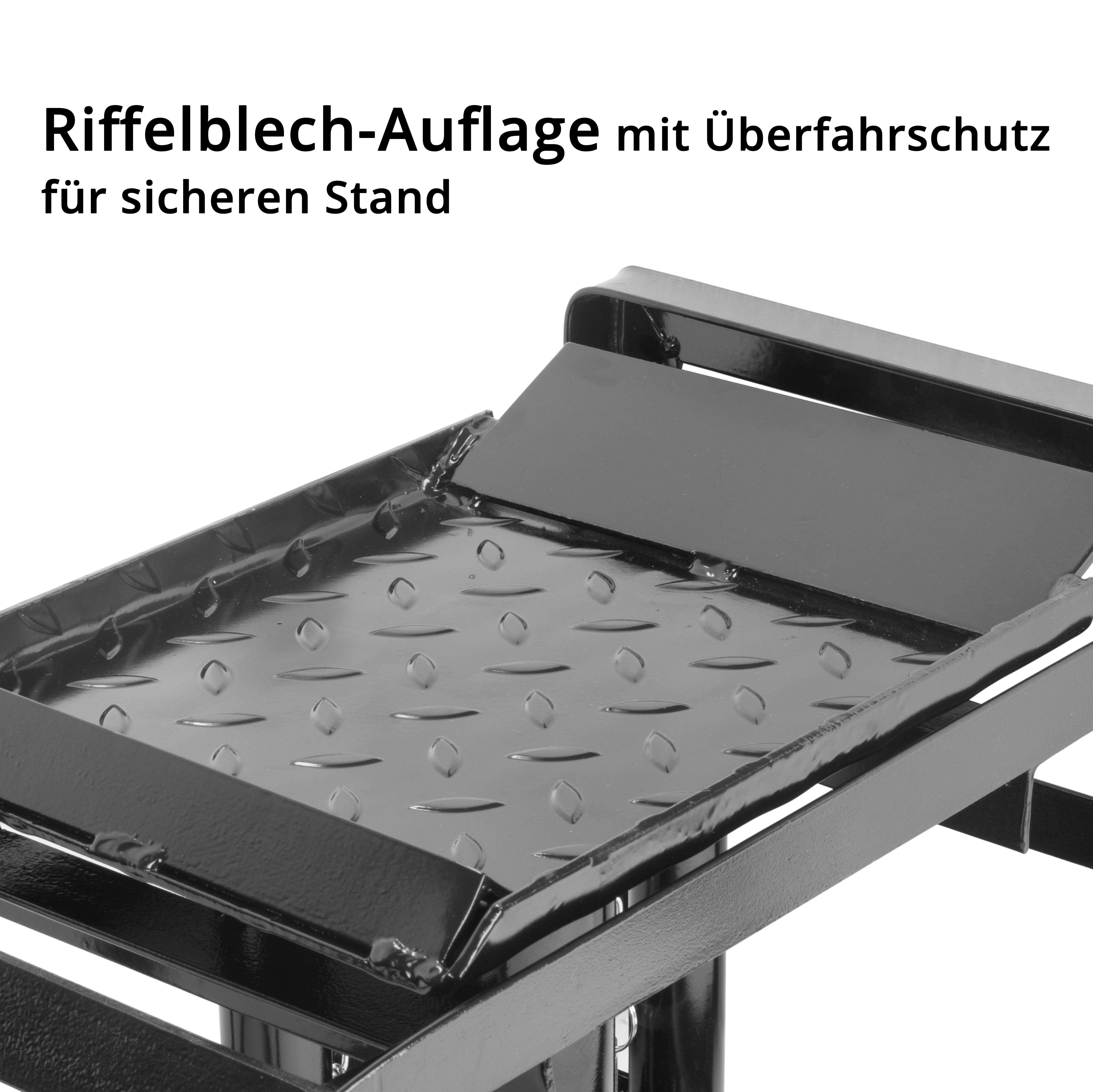 STAHLWERK Hydraulische Auffahrrampe GTH-14 ST mit 5 Tonnen Tragkraft Auffahrbock