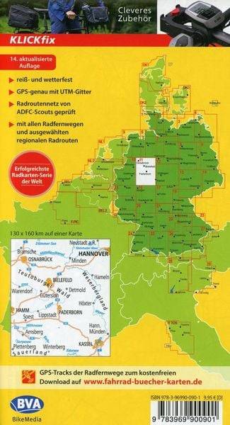 ADFC-Radtourenkarte 11 Ostwestfalen Sauerland 1:150.000, reiß- und wetterfest, E-Bike geeignet, GPS-Tracks Download