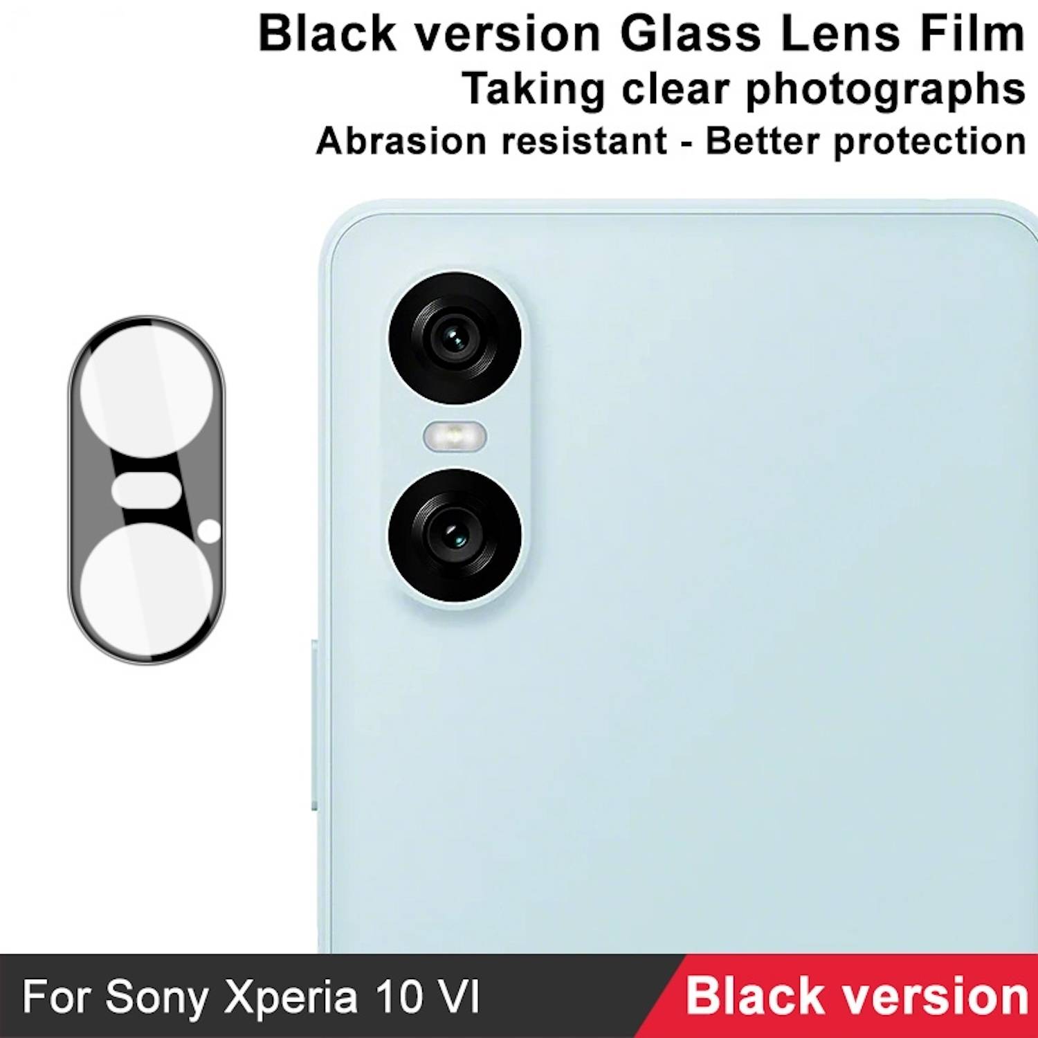 Für Sony Xperia 10 VI H9 Schutzglas Panzer Back Kamera Komplettschutz