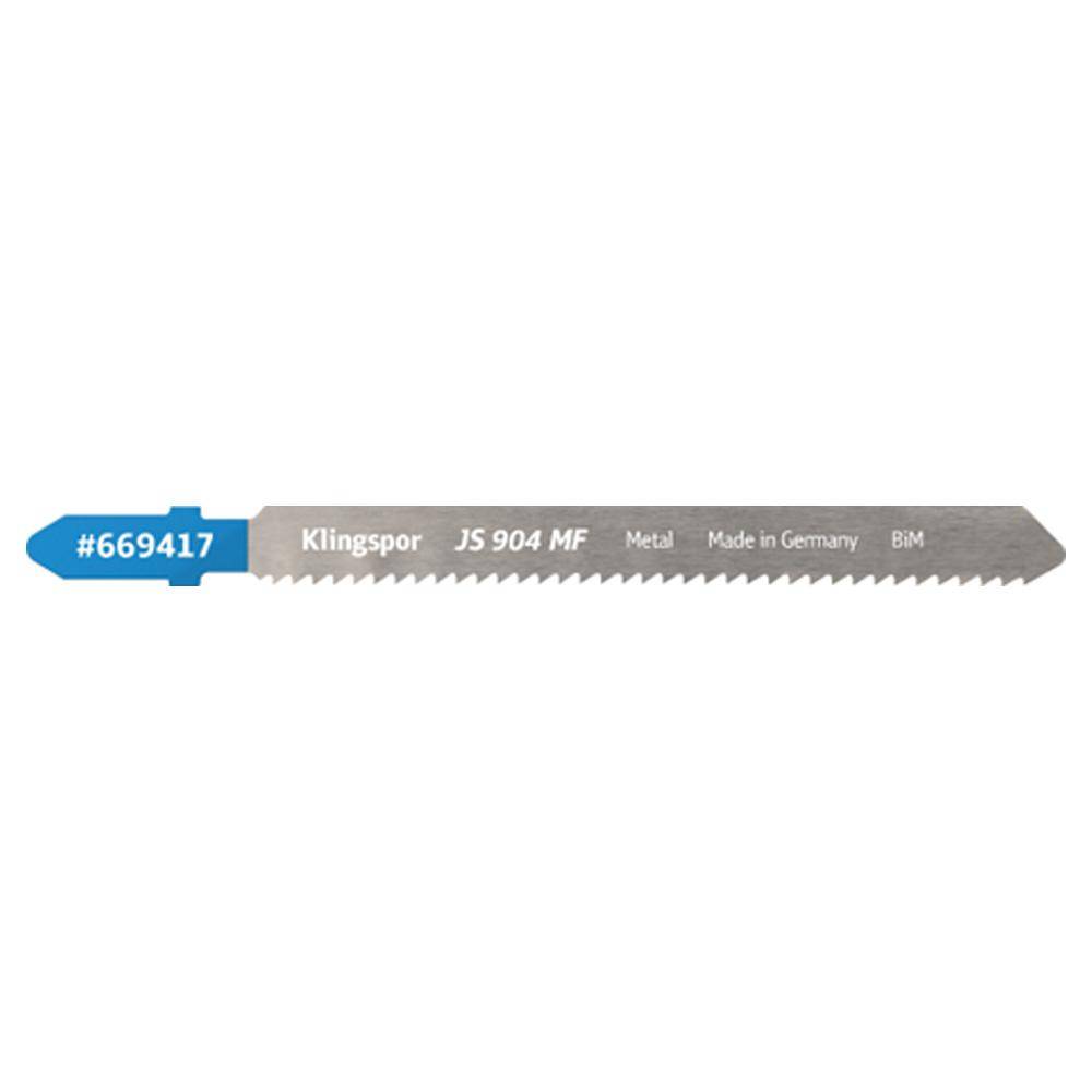 Bi-Metall-Stichsägeblatt - JS 904 MF Special - für Metall - Maße 8 x 100 x 1 mm - Nutzlänge 75 mm - Materialstärke 2,5 bis 6 mm - TPI 12 - VE 5 S