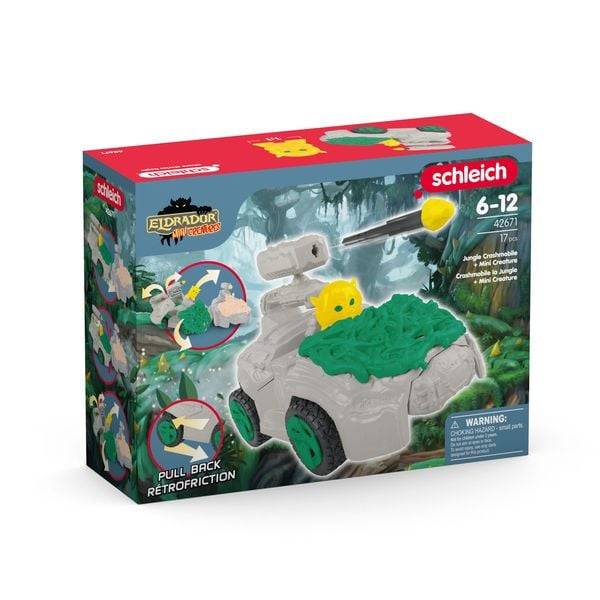 Schleich 42671 - Eldrador Mini Creatures, Jungle Crashmobile mit Mini Creature, 17-teilig, Spielset