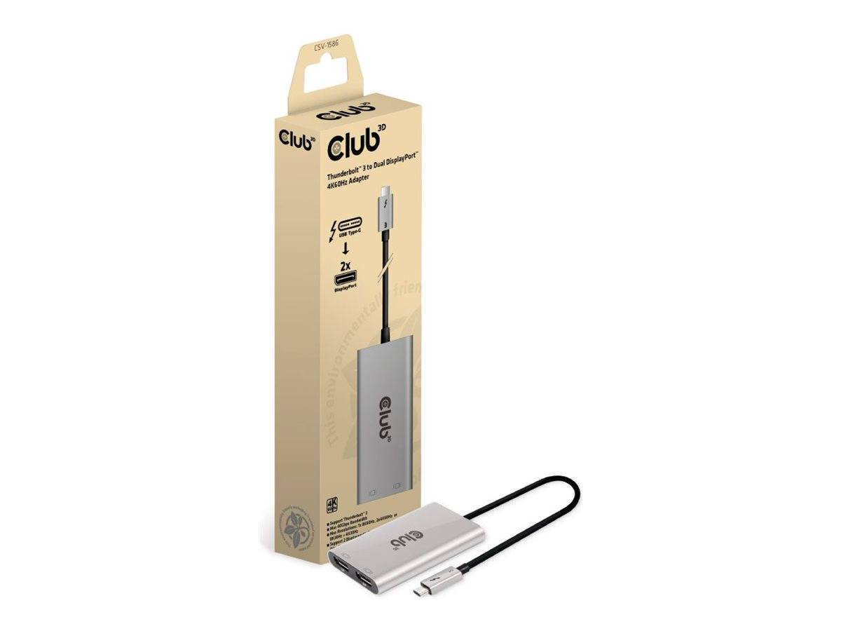 Club 3D - Videoadapter - 24 pin USB-C (M) zu DisplayPort (W)