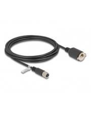 Delock M12 Kabel X-kodiert 8 Pin Buchse zu RJ45 zum Einbau Cat.6A S/FTP 3 m CAT 6a FTP SFTP 3 m 8-polig Schwarz