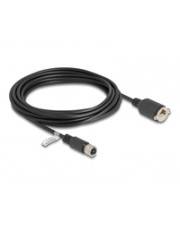 Delock M12 Kabel D-kodiert 4 Pin Buchse zu RJ45 zum Einbau Cat.5e FTP 5 m CAT 5e 5 m 4-polig Schwarz