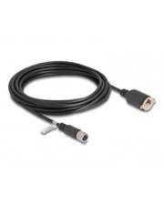Delock M12 Kabel X-kodiert 8 Pin Buchse zu RJ45 zum Einbau Cat.6A S/FTP 5 m CAT 6a FTP SFTP 5 m 8-polig Schwarz