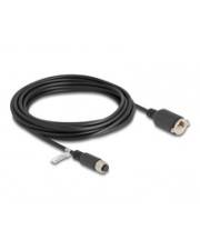 Delock M12 Kabel A-kodiert 8 Pin Buchse zu RJ45 zum Einbau Cat.5e FTP 5 m CAT 5e 5 m 8-polig Schwarz