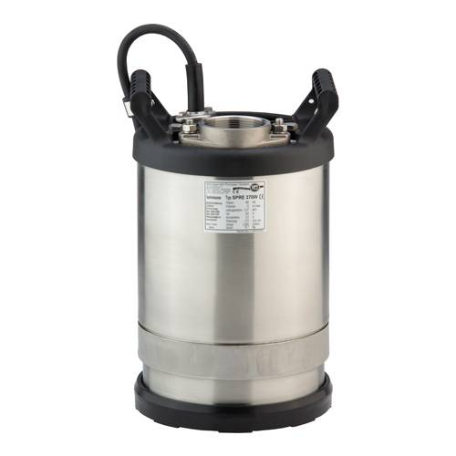 SPT PUMPEN SPRI 370 W - Schmutzwasser-Tauchmotorpumpe aus Edelstahl - (0,37 kW | 230V / 50 Hz | Edelstahl 1.4401 |