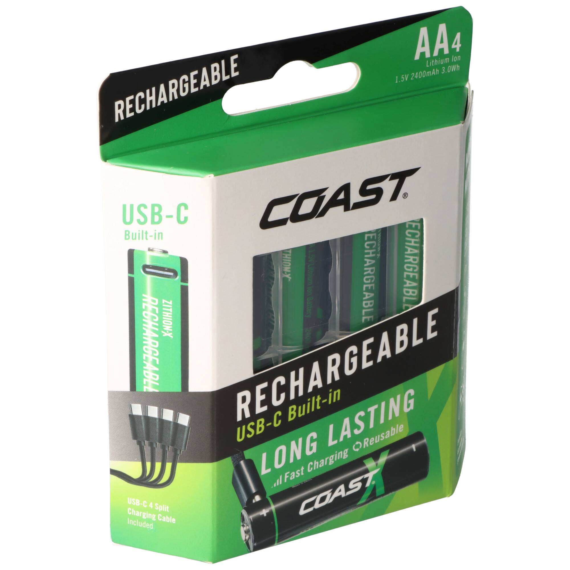 HÜCKMANN - COAST ZITHION-X - Batterie 4 x AA-Typ - Li-Ion
