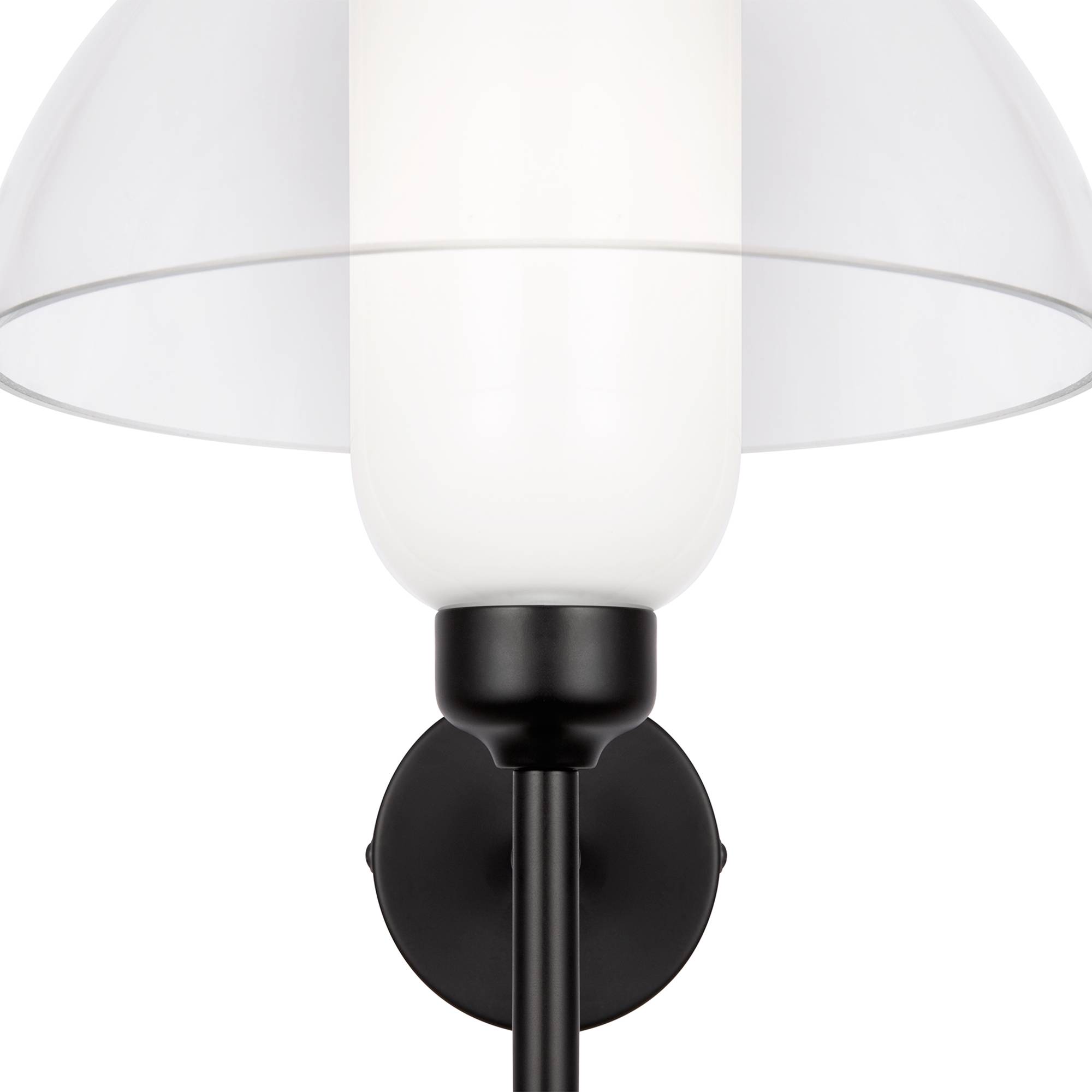 Maytoni Moderne Wandleuchte Memory 1xE14 excl. in Schwarz aus Metall Glas 40 W für Küche, Schlafzimmer, Wohnzimmer, Esszimmer, Lobby