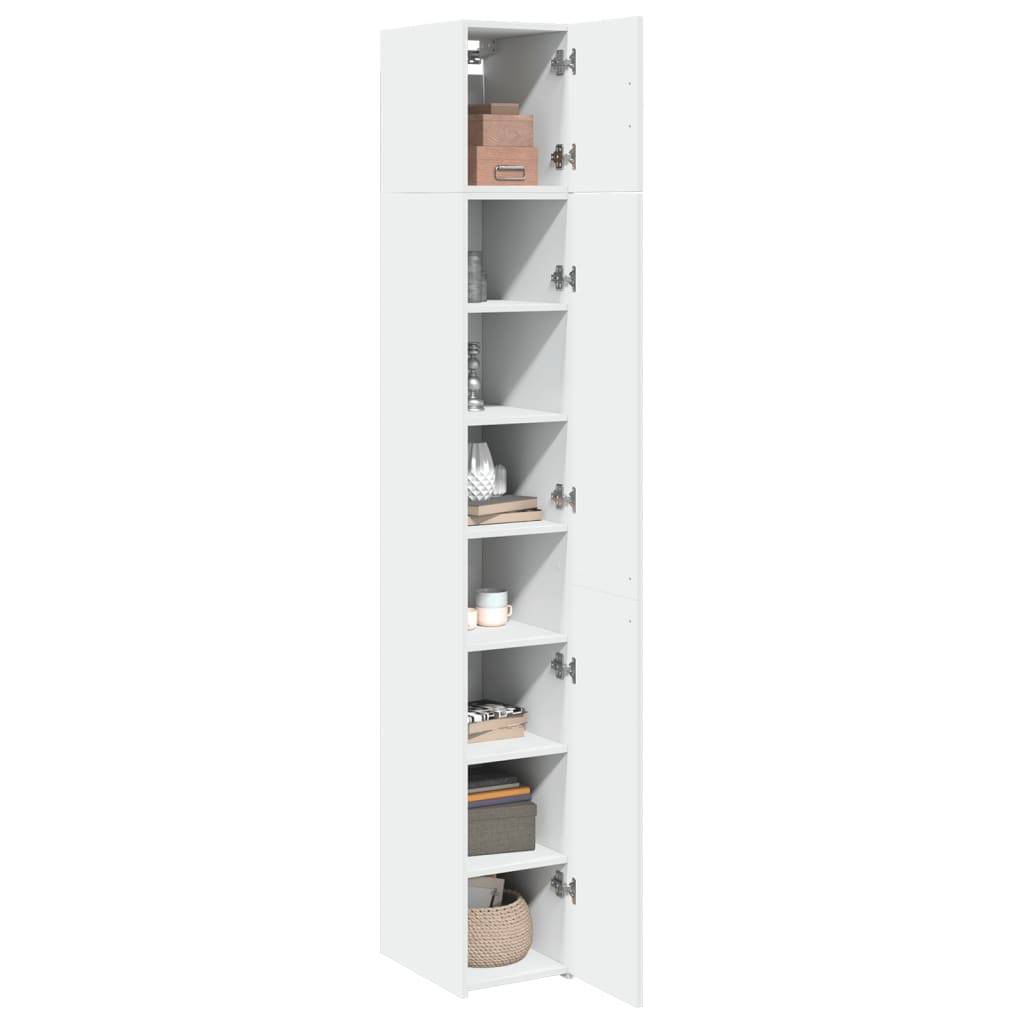 vidaXL Hochschrank Schmal Weiß 30x42,5x225 cm Holzwerkstoff