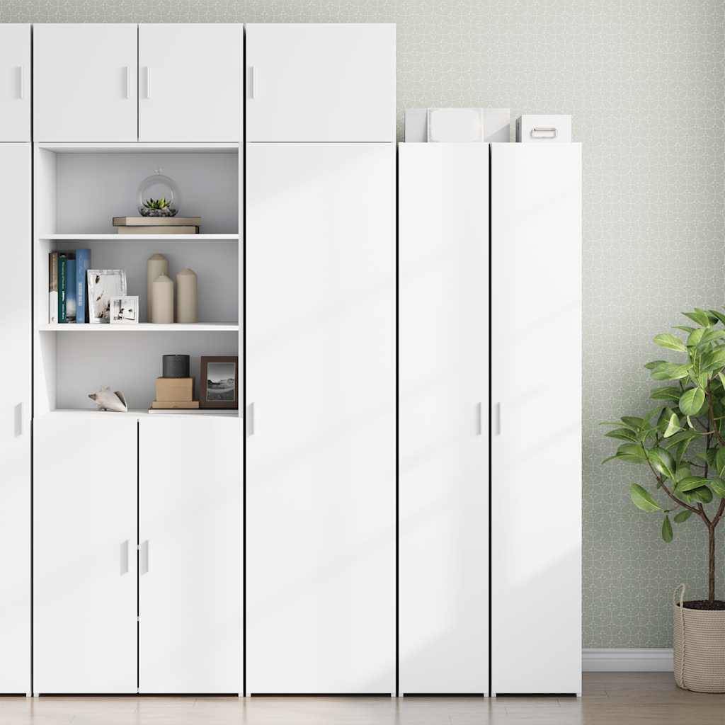 vidaXL Hochschrank Schmal Weiß 50x42,5x225 cm Holzwerkstoff