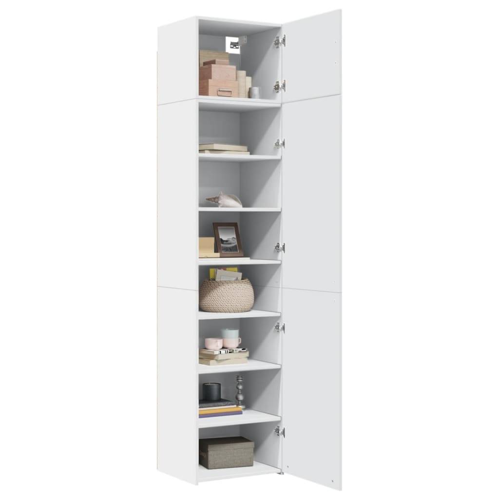 vidaXL Hochschrank Schmal Weiß 50x42,5x225 cm Holzwerkstoff