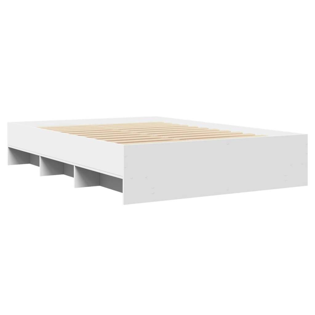 vidaXL Bettgestell Weiß 140x190 cm Holzwerkstoff
