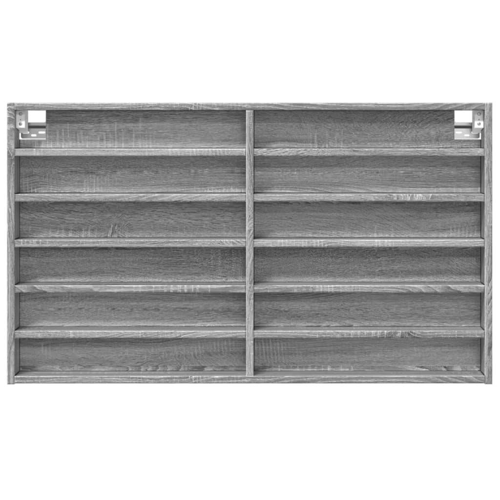 vidaXL Vitrinenschrank Grau Sonoma 100x8,5x58 cm Holzwerkstoff