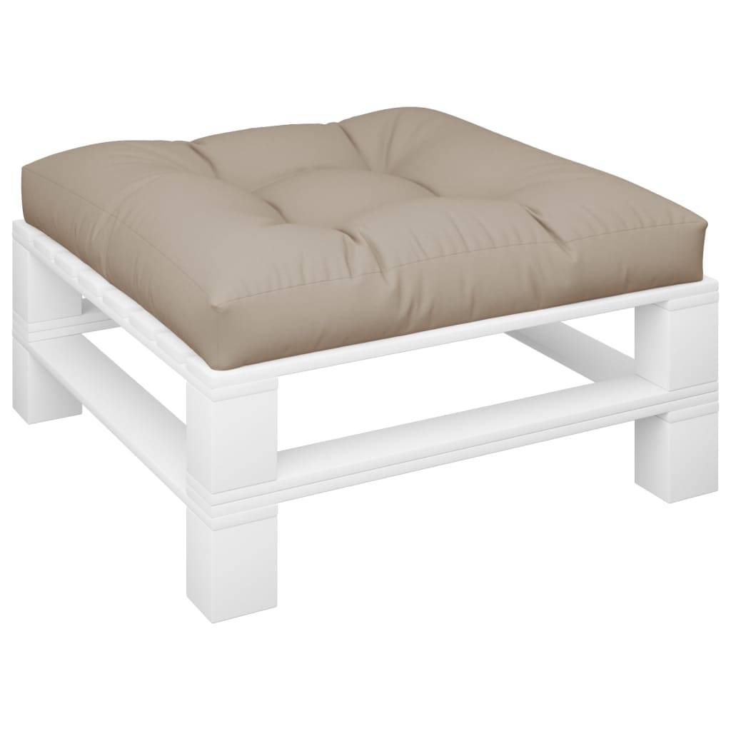 vidaXL Palettenkissen Taupe 80x80x12 cm Stoff