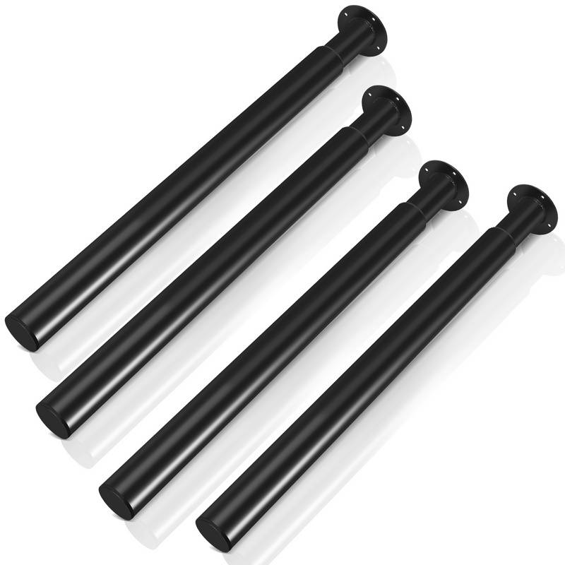 4X Möbelfüße 70-110cm Dehnbar（Schwarz） Sockelfüße Stützfuß Schrankfuß Verstellbar Hotel Sockelfüße Füße