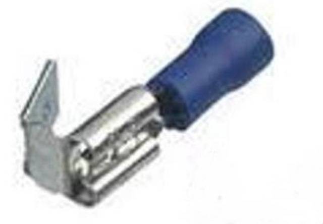 1,5mm²-2,5mm² (6,3 x 0,8) PVC (Teil-Isoliert) Flachsteckhülsen mit Abzweig BLAU (100 Stück)