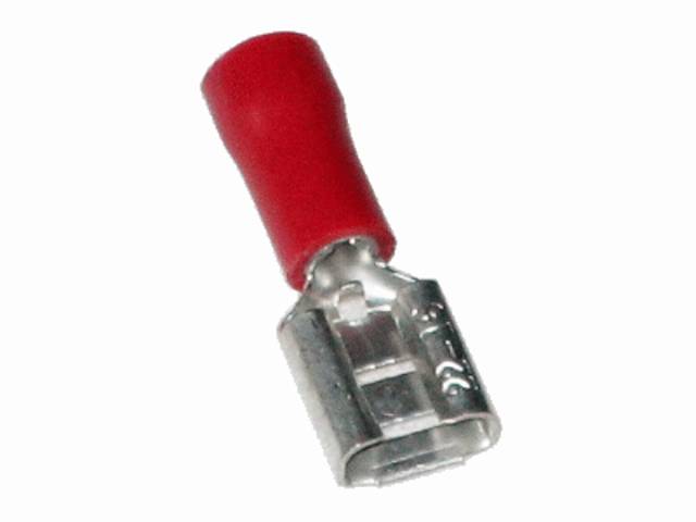 0,5mm²-1,5mm² (6,3 x 0,8) PVC (TEIL-Isoliert) Flachsteckhülsen ROT (100 Stück)