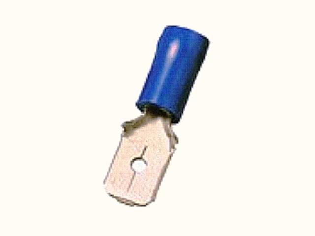 1,5mm²-2,5mm² (6,3 x 0,8) PVC Flachstecker BLAU (100 Stück)
