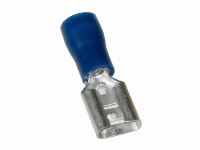 1,5mm²-2,5mm² (6,3 x 0,8) PVC (TEIL-Isoliert) Flachsteckhülsen BLAU (100 Stück)