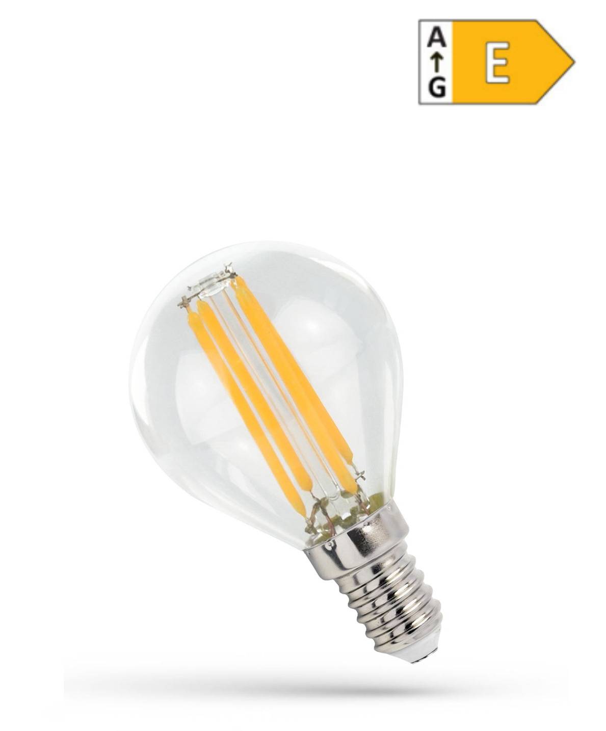Spectrum LED E14 G45 Tropfen Filament Klar 4W = 42 Watt 510lm 300° Neutralweiß 4000K